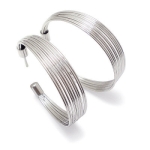 화이트 라인즈링 귀걸이(39mm)