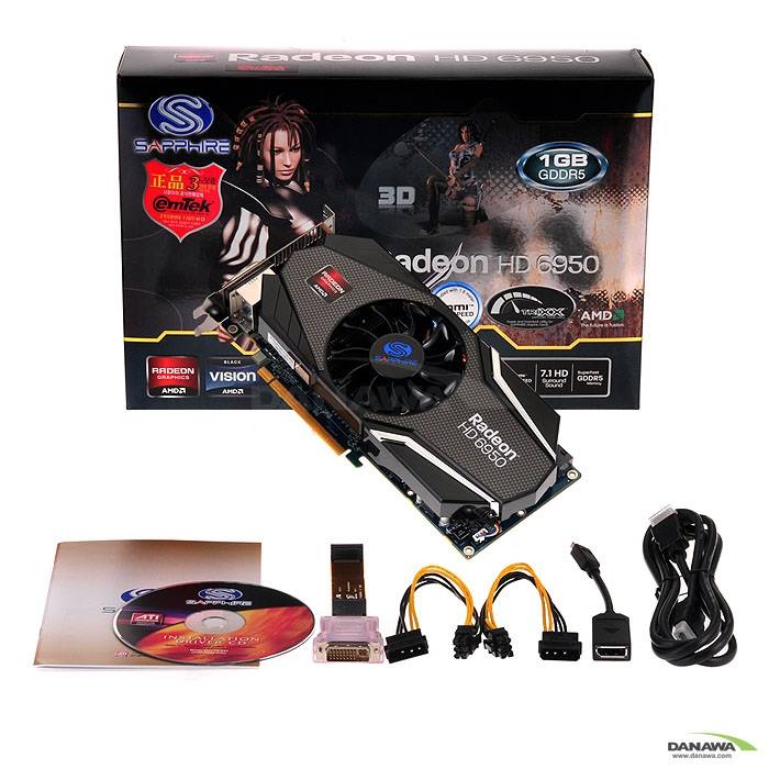 SAPPHIRE 라데온 HD 6950 D5 1GB 5팩 (PC방)_이미지