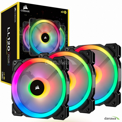 CORSAIR LL120 RGB (컨트롤러/3팩, 블랙)_이미지