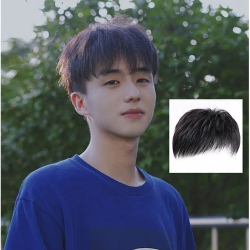 남성 인모 정수리 가발 내추럴 블랙 1P 통가발 똑딱핀 WFLLJH0_260305 582943_WFLLJH0_260305