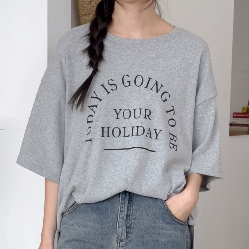 나야홍 아이우먼 고잉트임속기모티셔츠 RDX065M601 빅사이즈_이미지