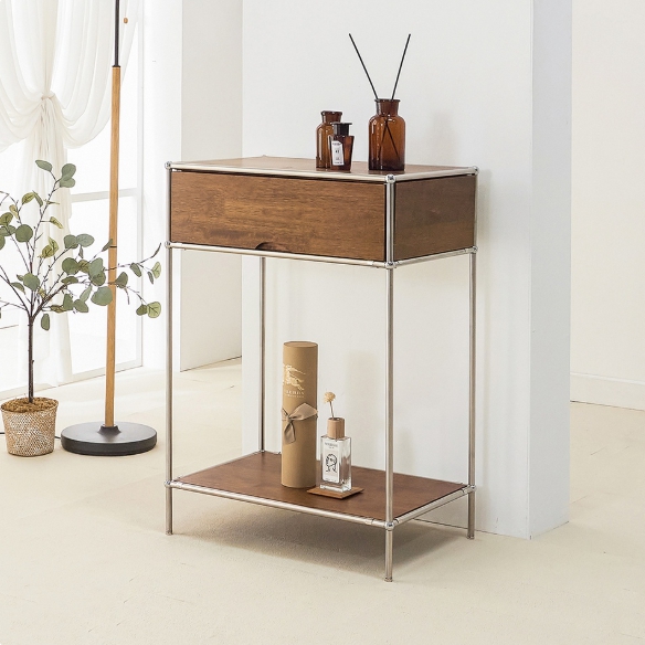 가구리빙 페스토 고무나무 원목 높은형 콘솔 600