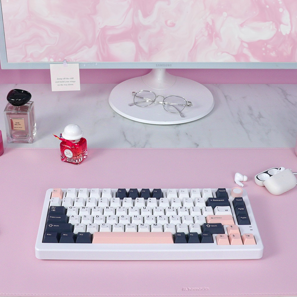 QSENN Q75 가스켓 유무선 기계식 화이트 (저소음 바다소금축)_이미지