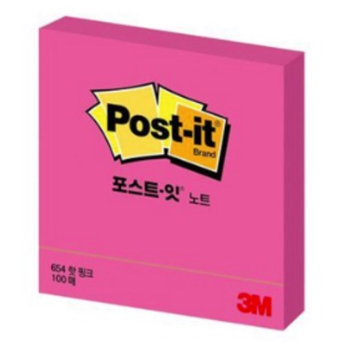 3M 노트 654 핫핑크 (1개)_이미지