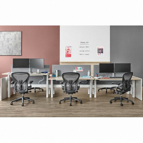 허먼밀러 뉴 에어론 풀 체어+호환 헤드레스트 해외구매 (B size)_이미지