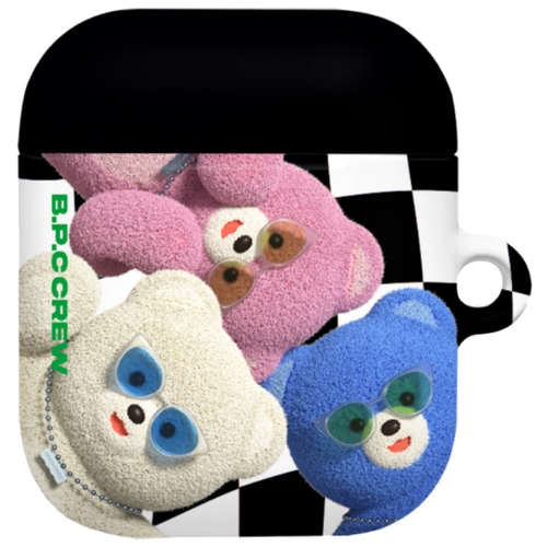 어프어프 에어팟 CHECKER BOARD BPC CREW-BLACK 케이스_이미지