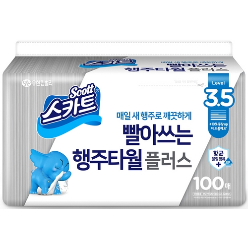 스카트 ㅤ빨아쓰는 행주타월 플러스 100매 (1개) *1팩_이미지
