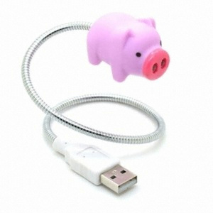 재미월드 돼지코 USB 라이트