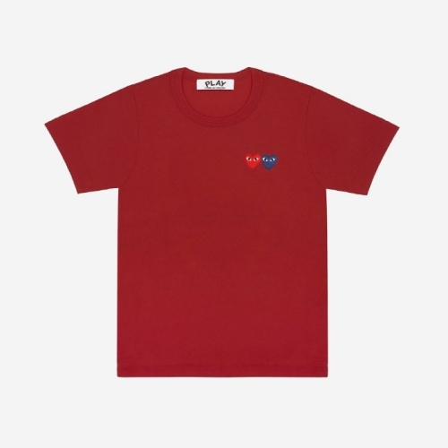  꼼데가르송 W 더블 와펜 티셔츠 버건디 AZ-T225-051-4 568818_AZ-T225-051-4
