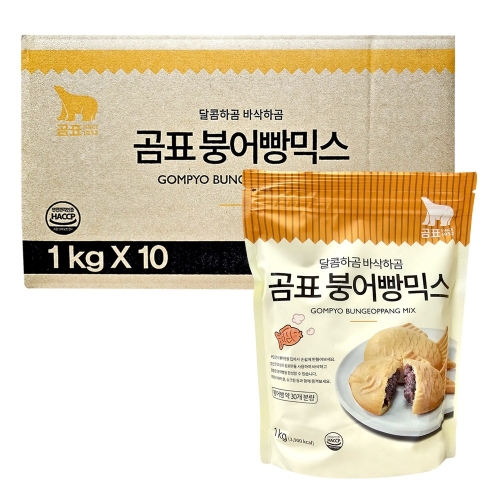 대한제분 곰표 붕어빵 믹스 1kg (10개)
