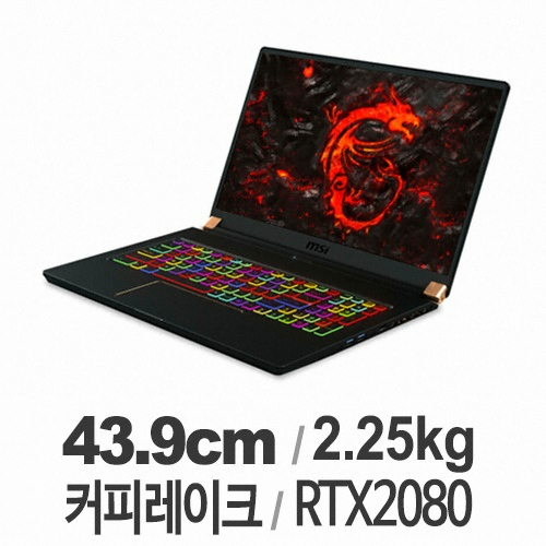 MSI GS시리즈 GS75 Stealth 8SG WIN10 (SSD 256GB)