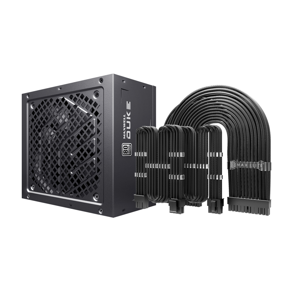 맥스엘리트 MAXWELL DUKE 1000W 80PLUS플래티넘 풀모듈러 딥블랙_이미지