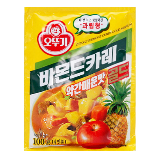 오뚜기 분말 바몬드카레 약간매운맛 골드 100g (5개)_이미지