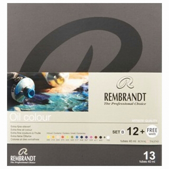 렘브란트 유화물감세트 40ml B세트 (12+1색)_이미지