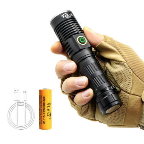 하이맥스 LS-20 초강력후레쉬 레이저 LED 손전등 3000mAh 배터리 세트_이미지