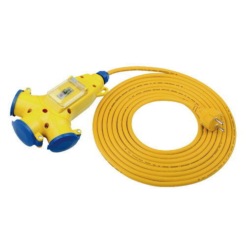 3구 16A 보호커버 Y형 고용량 멀티탭