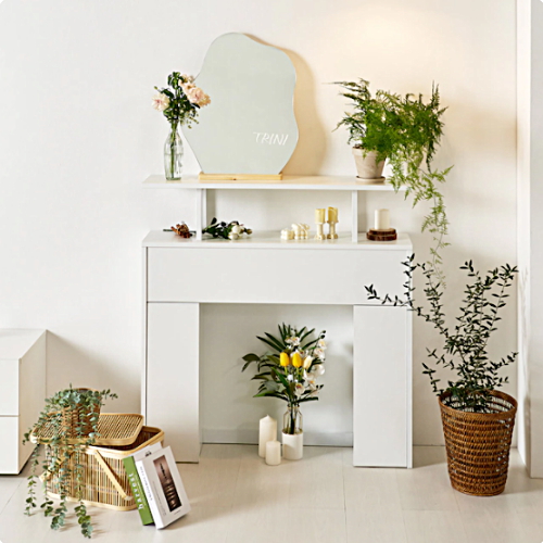 우림가구 트리니홈 벽난로 콘솔 장식장 L