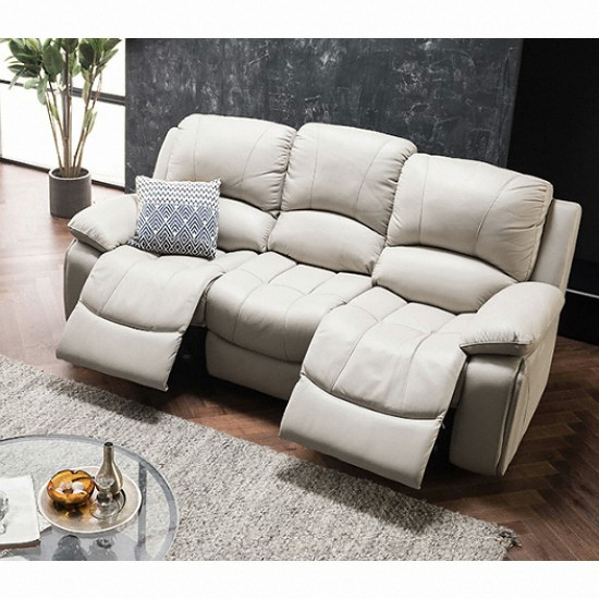 시트앤모어 NEW버클리 천연가죽 리클라이너 3인용_이미지