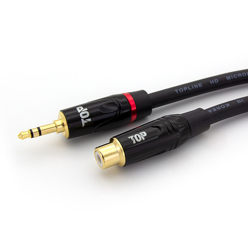 탑라인에이치디 HDTOP RCA to 3.5mm 스테레오 케이블 (1m, HT-TP504)_이미지
