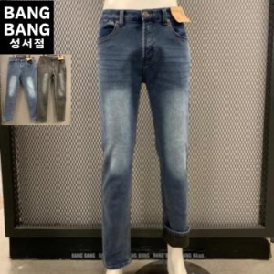 HC04 겨울남성 약기모 일자스판 청바지 늦가을 워싱 허리속밴드 기본 스트 S43262727