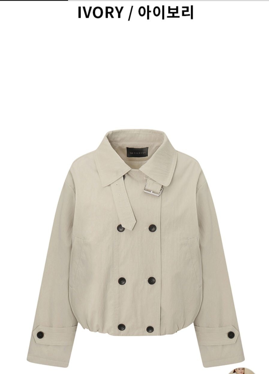 더블 스트링 크롭 트렌츠 코트LTS2M0TC511W