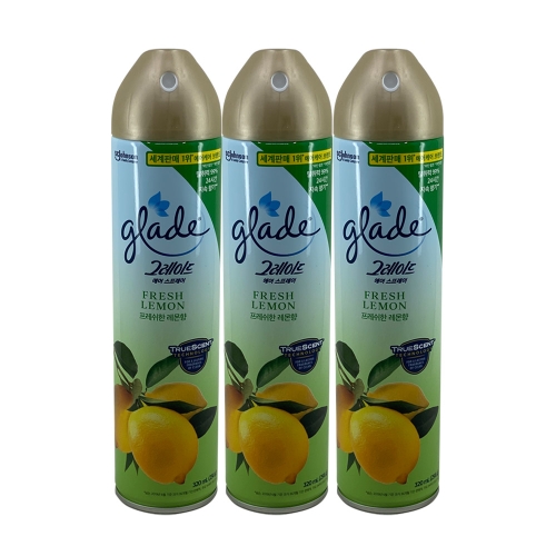 그레이드 미스트 에어스프레이 상큼한 레몬 320ml (3개)_이미지