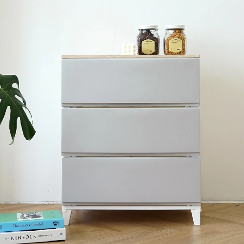 보노하우스 세라비 우드상판 와이드형 3단 서랍장_이미지