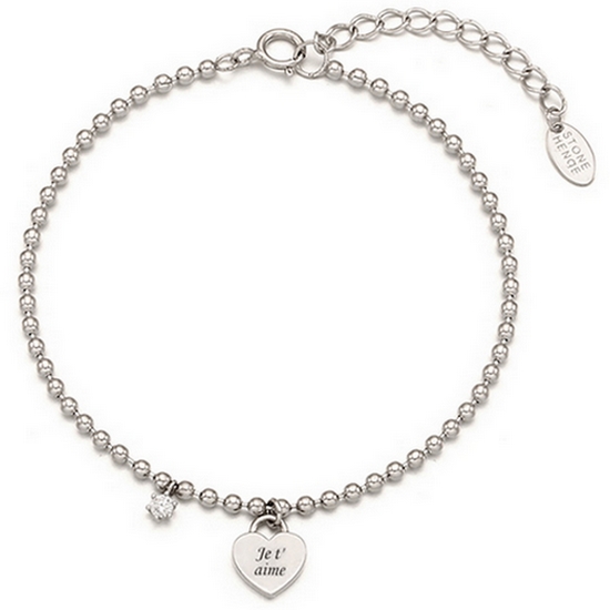 실버 하트 팔찌 SC1775