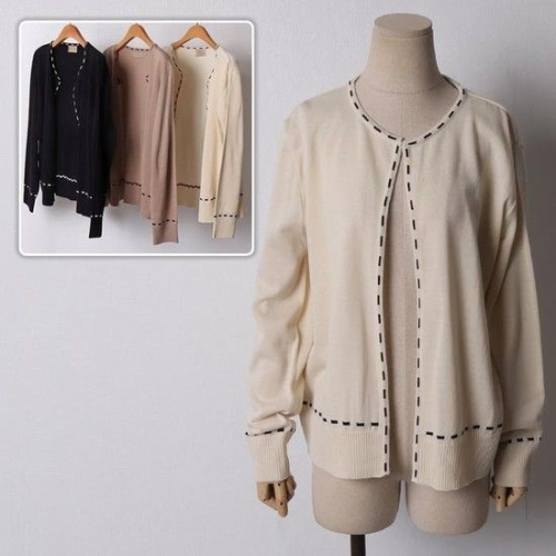 시드마켓 스티치 오픈 가디건 303B967S 빅사이즈 여성 501