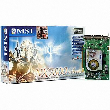 MSI 지포스 7600GT NX7600GT-T2D256E 256MB 아이보라