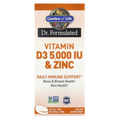 가든오브라이프 Dr. Formulated 비타민D3 & 아연 30캡슐 (6개)_이미지