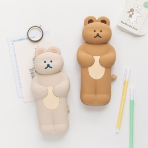 로마네 DONATDONAT 베어 실리콘 필통