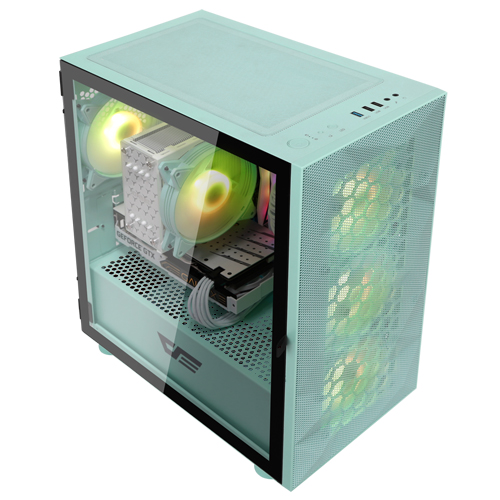 darkFlash DLM21 RGB MESH 강화유리 (네오민트)_이미지