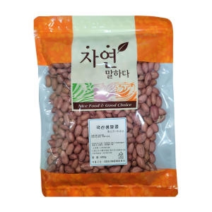 해오름 국산 생땅콩 빨간 땅콩 안볶은것 500g (1개)