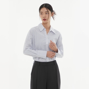 랩 LAP 오픈 카라 셔츠 블라우스_AP7WB260