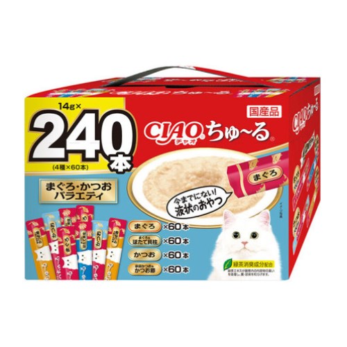 이나바 캣 챠오츄르 참치&가다랑어 버라이어티 SC-223 3360g (14g x 240p)