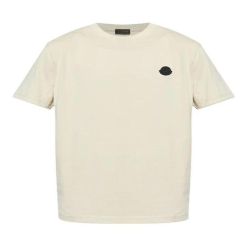 몽클레르 로고 패치 코튼 티셔츠 8C0000889AYW216 LIGHT BEIGE_이미지
