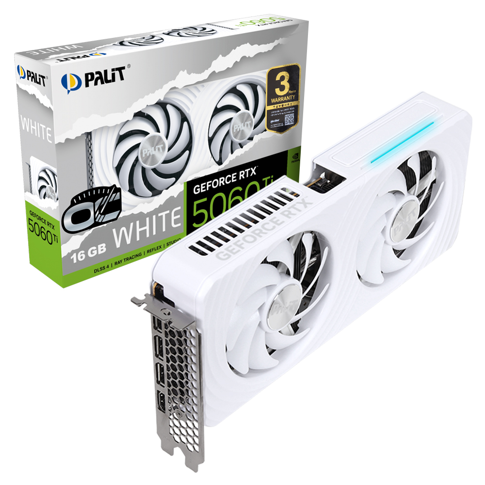 PALIT 지포스 RTX 5060 Ti WHITE OC D7 16GB 이엠텍_이미지