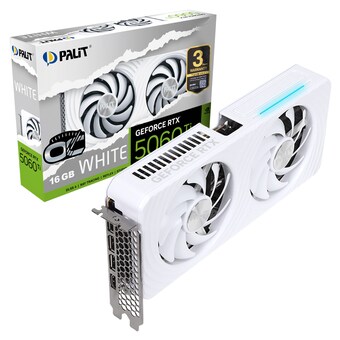 PALIT 지포스 RTX <b>5060</b> Ti WHITE OC D7 16GB 이엠텍