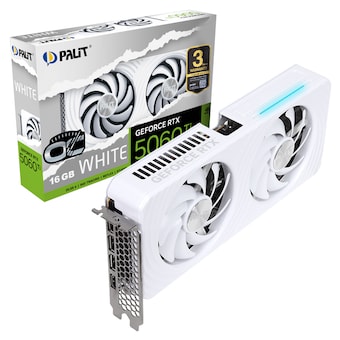 PALIT 지포스 <b>RTX</b> 5060 Ti WHITE OC D7 16GB 이엠텍