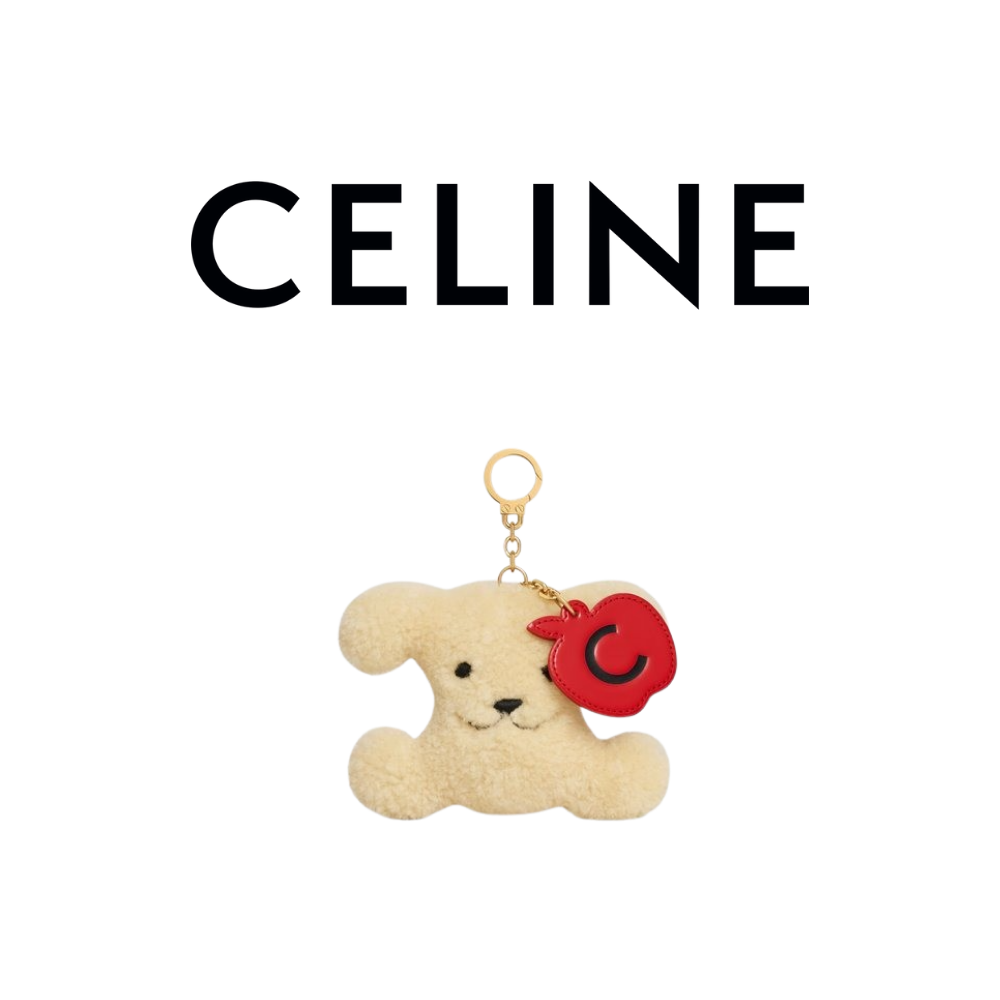 셀린느 트리오페 시어링 애플 참 키링 내추럴/울트라레드 B10432V25.GHD3