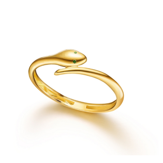 수앤진골드 스네이크 쉐입 슬림 반지 1.875g_이미지