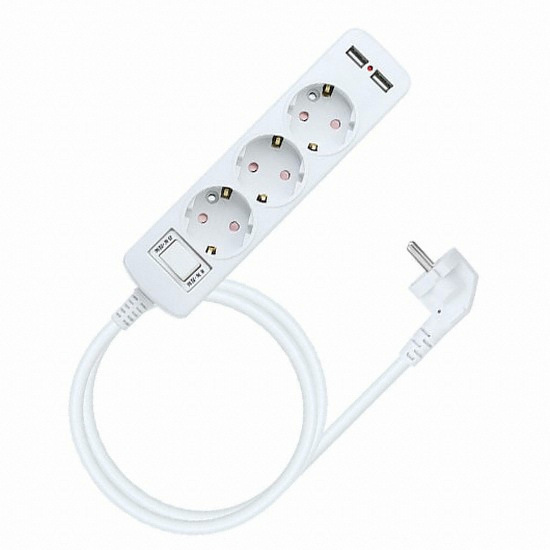 강원전자 NETmate 3구 16A 메인스위치 USB 고용량 멀티탭