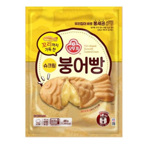 오뚜기 꼬리까지 가득 찬 슈크림붕어빵 480g (2개)_이미지