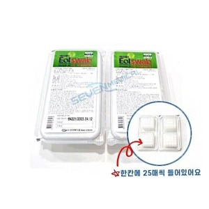 알콜스왑 알콜솜 핸드폰 장난감 소독솜 25매x4