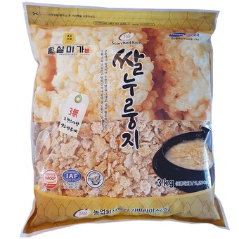가바라이스영농조합 황실미가 쌀 <b>누룽지</b> 3kg