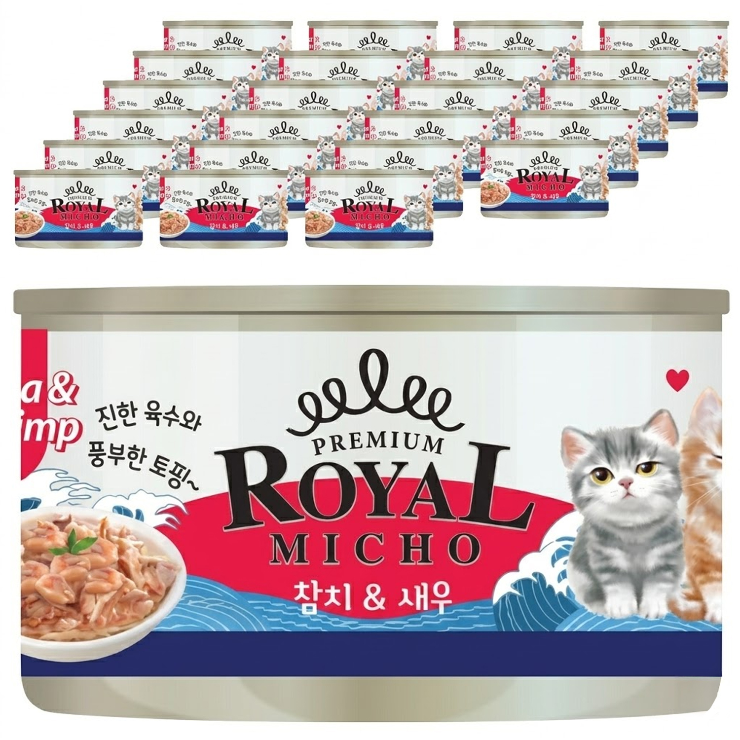  펫스토리 프리미엄 로얄 미쵸 참치&새우 캔 170g [6개]
