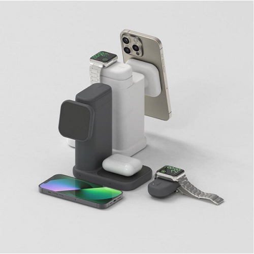 오로라모바일 Re:QM 맥큐 3in1 맥세이프 무선충전기 QM4100 (애플워치용)_이미지