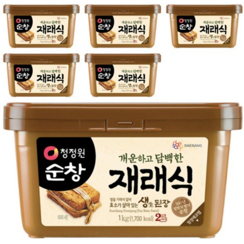청정원 순창 재래식 생된장 1kg (6개)_이미지