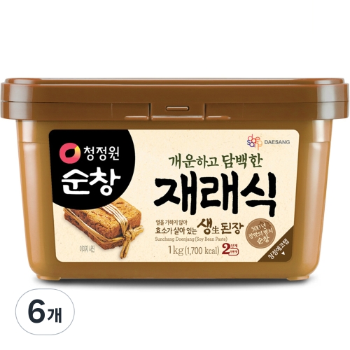 청정원 순창 재래식 생된장 1kg (6개)_이미지